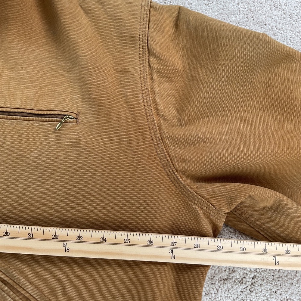 Vintage Carhartt Detroit Jacket Brown Canvas Blanket Lined Made in USA 52 6BLJ - Picture 12 of 14